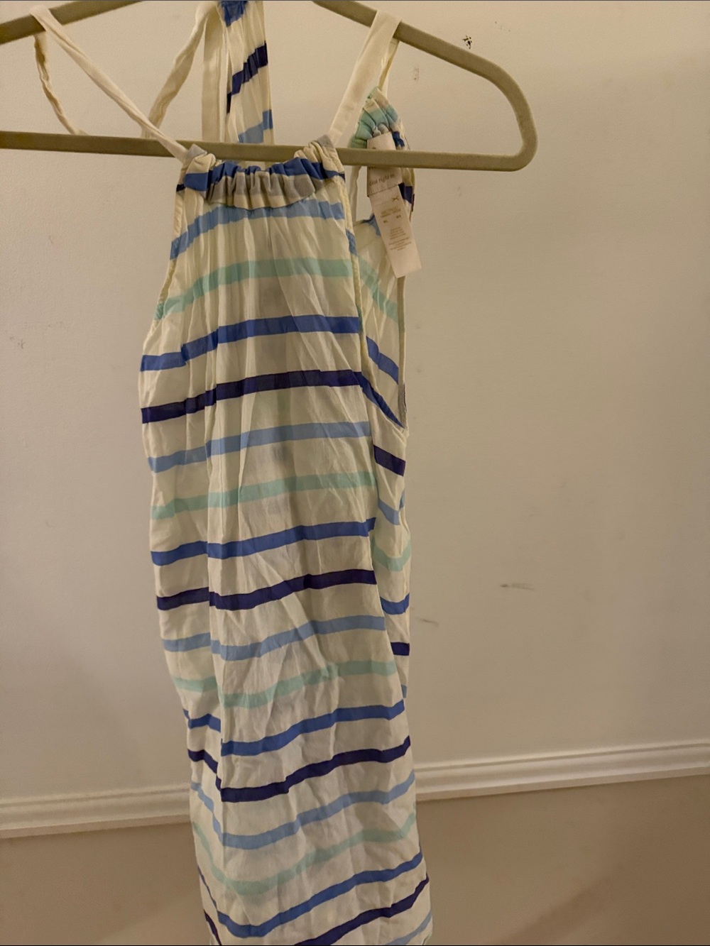 kate spade Striped Halter Dress in White, Blue & Mint cover up
